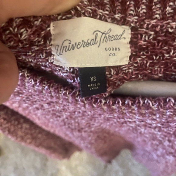 Universal Thread Maroon Knit Crew Neck Sweater - Picture 2 of 3
